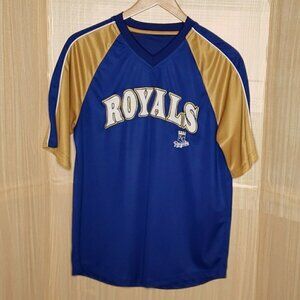 Kansas City Royals Unbranded MLB Mens Short Sleeve Gold Blue Medium